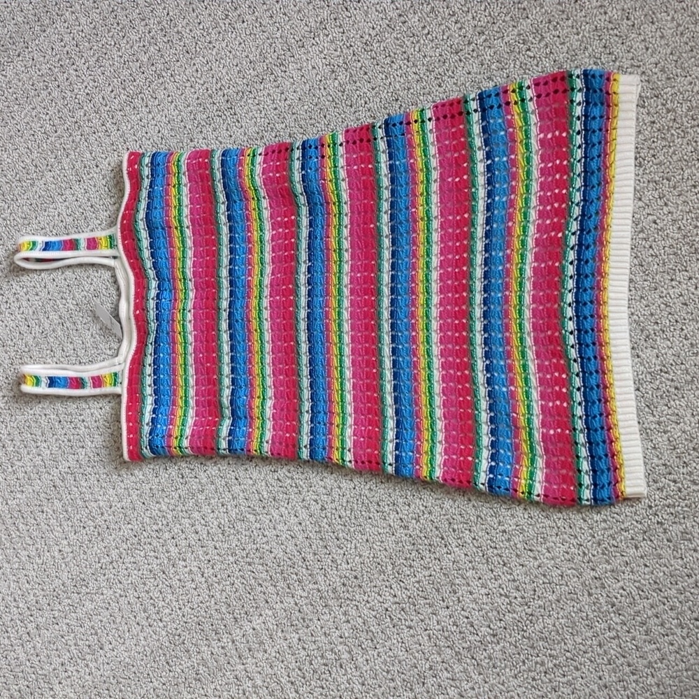 GAP crochet mini dress in multicolor. Size small. NWT.
